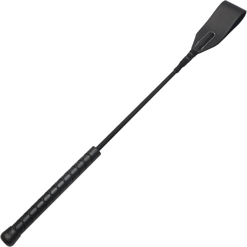Coolrunner 18 inch Riding Crop for Horse Horse Whip with PU Leather Equestrianism Horse Crop Double Slapper Horse Whip Black Crops for Horses - Image 1